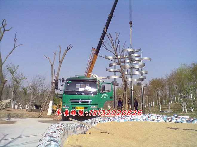 不銹鋼抽象樹雕塑，不銹鋼公園抽象雕塑