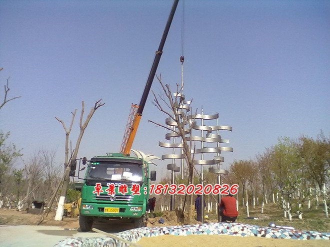 不銹鋼抽象樹雕塑，不銹鋼公園抽象雕塑