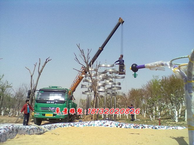 不銹鋼抽象樹雕塑，不銹鋼公園抽象雕塑