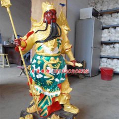 玻璃鋼紅臉關(guān)公雕塑，玻璃鋼彩繪神仙雕塑