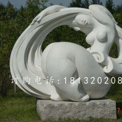 抽象女人石雕，公園抽象雕塑