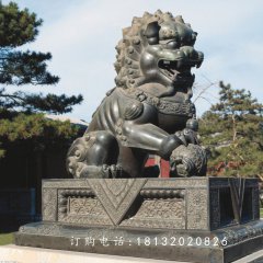 銅雕獅子，北京獅銅雕