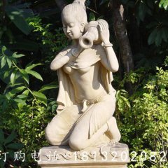 美女沐浴石雕，公園人物石雕