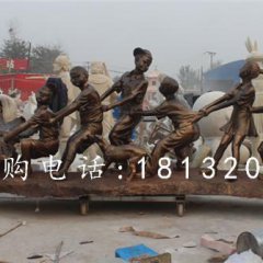 拔蘿卜銅雕，公園小品銅雕