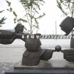 皮影戲銅雕，公園小品銅雕