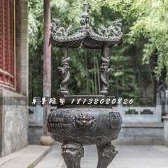 寺廟銅香爐，三足銅香爐