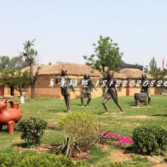 猿人銅雕，公園景觀銅雕