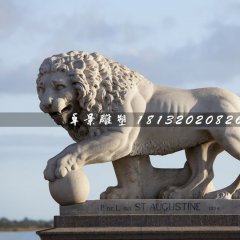 歐式獅子石雕，廣場動物石雕