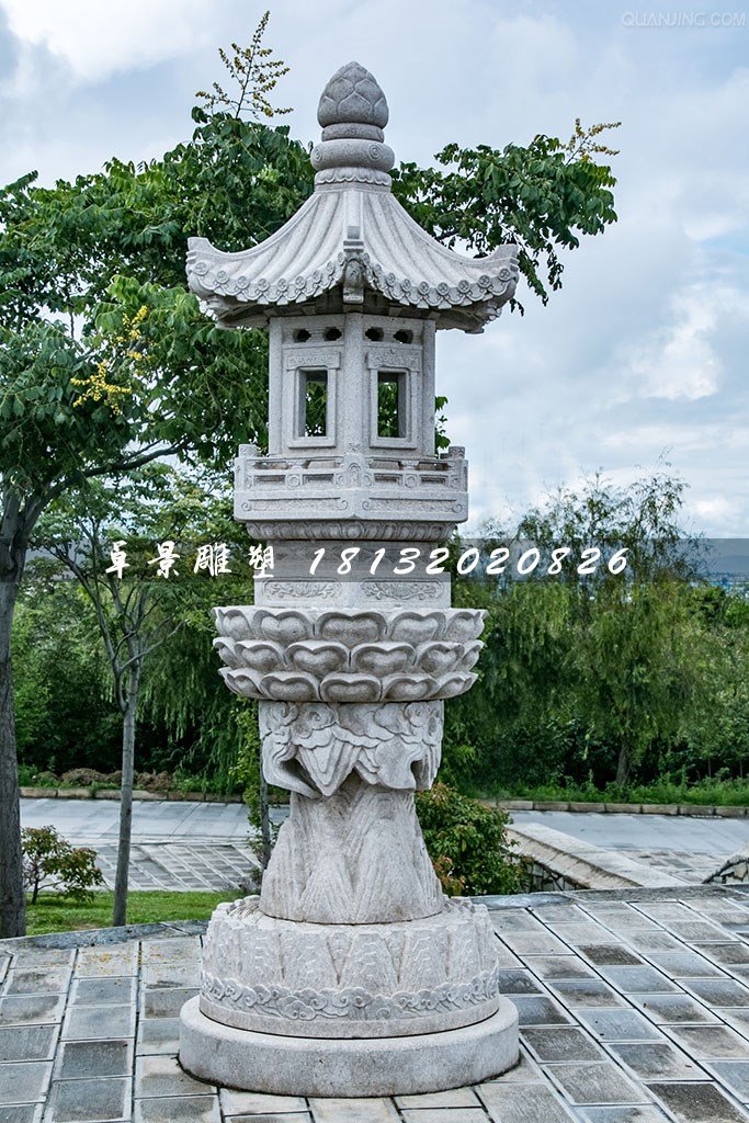 石燈雕塑，公園景觀石雕