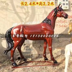 汗血寶馬雕塑，玻璃鋼動(dòng)物雕塑