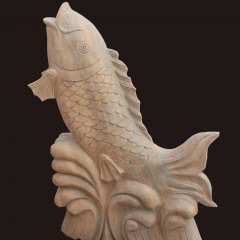 石雕噴泉，石雕魚噴泉