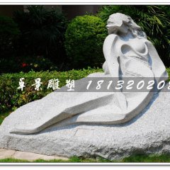 抽象女人石雕，公園景觀雕塑