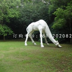 長頸鹿石雕，公園動物石雕