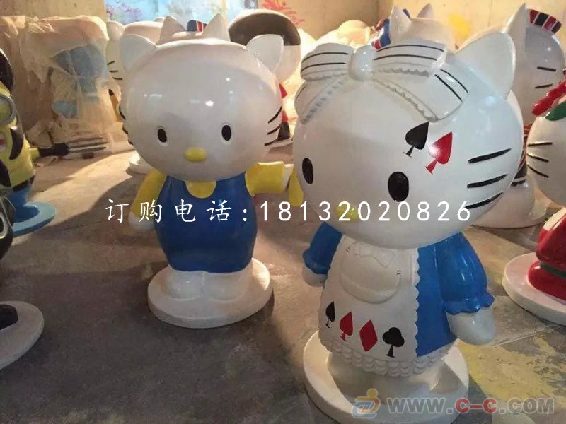 hellokitty雕塑 玻璃鋼卡通動(dòng)物雕塑 (2).jpg