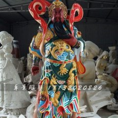 武財(cái)神雕塑，玻璃鋼關(guān)公雕塑